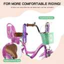 RULLY 12 14 16 Inch Girls Bike with Doll Seat Basket and Training Wheels for 2-6 Years Children