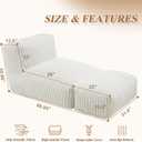 Hobestluk Big Bean Bag Lounger Chairs Large Beanbag Chair for Adults Bean Bag Sofa with Memory Foam Filled for Living Room, Bedroom or Balcony (Stripe White)