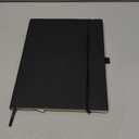 AHGXG Graph Paper Notebook - Grid Notebook Journal, 120 GSM Thick Graph Paper, Large B5 Notebook 96 Pages, Leather Softcover, for Graphing, Writing, Math, Engineering, 7.6'' X 10'' - Black