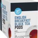 Amazon Brand - Happy Belly Tea Pods, English Breakfast, 24 Count, Compatible with 2.0 K-Cup Brewers (EXP 12/29/26)