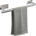Self Adhesive Bath Towel Bar, Stainless Steel Towel Racks for Bathroom No Drilling Heavy Duty Towel Holder Stick on Wall Sturdy and Rustproof Towel Hanger for Bathroom(Brushed Nickel,16In)