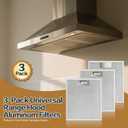 3-Pack Universal 12-5/9" x 10-1/5" Range Hood Aluminum Filter Mesh Screen Replacement for Most Kitchen Ventilation Systems