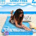 Personalized Microfiber Monogrammed Beach Towel Sand Free Quick Dry Super Absorbent Customized Initial Letter Lightweight Oversized Pool Swim Towels K Gifts for Women (K Blue Snow)