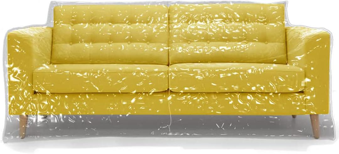 Clear Thick Couch Cover Waterproof Heavy Duty Vinyl 3 Seat Sofa Cover for Protection Against Cat Dog Clawing, Stain, Dust Protector Plastic Couch Cover for Moving & Storage Clear Thick Couch Cover Waterproof Heavy Duty Vinyl 3 Seat Sofa Cover for Protection Against Cat Dog Clawing, Stain, Dust Protector Plastic Couch Cover for Moving & Storage