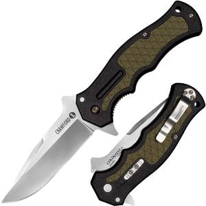 COLD STEEL Crawford Model 1 3.5" 4034SS Clip Point Blade 4.875" Zy-Ex Handle Tactical Folding Knife with Spring Leaf Lock