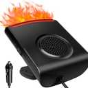 12V Car Heater (Cigarette Lighter Plug), 150W Portable Car Defroster, 2-in-1 Heater & Fan