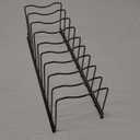 Pot&Pan Lid Rack Holder Organizer, Rest Cutting Board, Baking Sheet, Stainless Steel, Satin Nickel