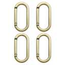 uxcell 4Pcs 1.4 Inch Oval Spring Ring Clips, Zinc Alloy Snap Hooks O Ring, Purse Hardware Replacement for Backpack Wallet Keys Bag Strap and Craft Projects, Bronze