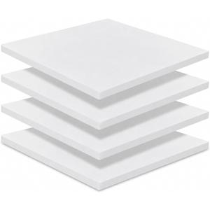 Frienda 4 Pack 1" x 20" x 20" Upholstery High Density Foam Cushion, White | Replacement Square Cut to Size Foam Padding, Seat Couch for Patio Furniture Commercial Dinning Benches Padding DIY Projects