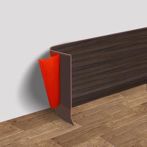 Vinyl Wall Base Baseboard Molding Trim 4" Flexible Self Adhesive Rubber Wall Base Moulding Trim Peel and Stick Design, 4 Inch x 60 Feet, Brown Wood Grain