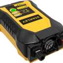 STANLEY PI500S Power Inverter 500W Car Converter: Dual AC Outlets, 3.1A USB Ports, 12V DC Adapter, Battery Clamps