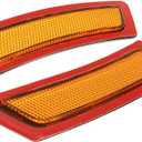 Front Bumper Side Marker Lights Reflector Compatible with 2011-2016 BMW F10/F11 5 Series 528i 528ix 535i 550i(Amber Lens)