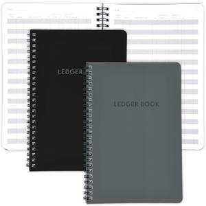 Set of 2 Easy to Use Accounting Ledger Books - Expense Tracker Notebook for Your Small Business - The Perfect Personal Finance Checkbook, Income and Expense Log Book