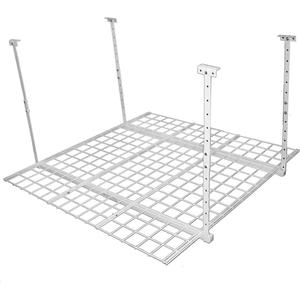 HyLoft Overhead adjustable Garage Storage Rack,Heavy Duty Steel Garage Storage System, 45-Inch x 45-Inch, White