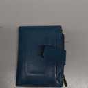 Small Wallet Women RFID Blocking Soft Leather Bifold Compact Card Holder Wallet for Women with Zipper Coin Pocket 4 ID Window