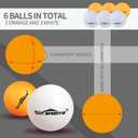 WIn SPORTS Ping Pong Paddle Set, Professional Table Tennis Racket Set with 6 Ping Pong Balls, Ping Pong Paddles 4 Player Set, Ping Pong Set Starter Kit