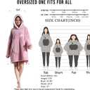 Wearable Blanket Hoodie for Women - Oversized Hooded Blanket for Adults Fluffy Plush Blanket Sweatshirt Warm Cozy Christmas Birthday Gifts for Mom Pink