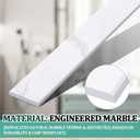 White Marble Threshold 4x48x5/8 Inch Marble Window Sill Shower Curb Top Tile Door Transition Bathroom Vanity Backsplash for Shower Pan System Jambs Fireplaces(Classic Style)