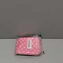 Mini Makeup Pouch for Purse Small Cosmetic Bag Pouch Nylon Travel Toiletry Organizers for Women Girls, Cute Storage Zipper Pouch Coin Purse for School Work Camping(Mini-Pink Heart)