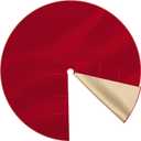 ShinyRelief 72 Inch Larger Velvet Christmas Tree Skirt Reversible with Gold Glitter Double Sided Velvet Christmas Fur Plush Tree Skirt Glittery Tree Skirt for Christmas New Years