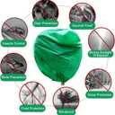 2pcs Huge Plant Covers Freeze Protection, 95"x83" Winter Tree Cover with Zipper Drawstring Thickened Frost Blanket Cloth Outside Plants Wrap Bag Garden Covers for Potted Plant Shrubs Flower Fruit Tree