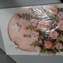 Elegant Pink Rose Floral Canvas Wall Art Prints Romantic Flower Poster, 24"L x 16"W