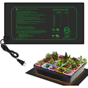 GYTF 21Watts Seedling Heat Mat - MET Standard Warm Hydroponic Heating Pad for Indoor Gardening, Durable Waterproof 10" x 20.75"