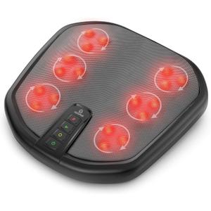 COMFIER Shiatsu Foot Massager for Plantar FasciitisNeuropathy, Keading Feet Massager Machine with Heat.Foot & Back Massager with Washable Cover, Feet Warmer for Men,Women (Dark)