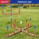 ropoda Ring Toss Game Extra Large 28" Yard Game for Kids and Adults with Stable Magnet Connection, Include 26 Easy-Throw Rings, Carry Bag, Scoreboard, Easy Set Up Outdoor Games for Adults and Family