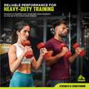 RBX Vinyl Coated Hand Weight Dumbbell Set - Hex Shaped, Roll Free for Body Building/Sculpting/Strength Training Exercise, (Set of 2)
