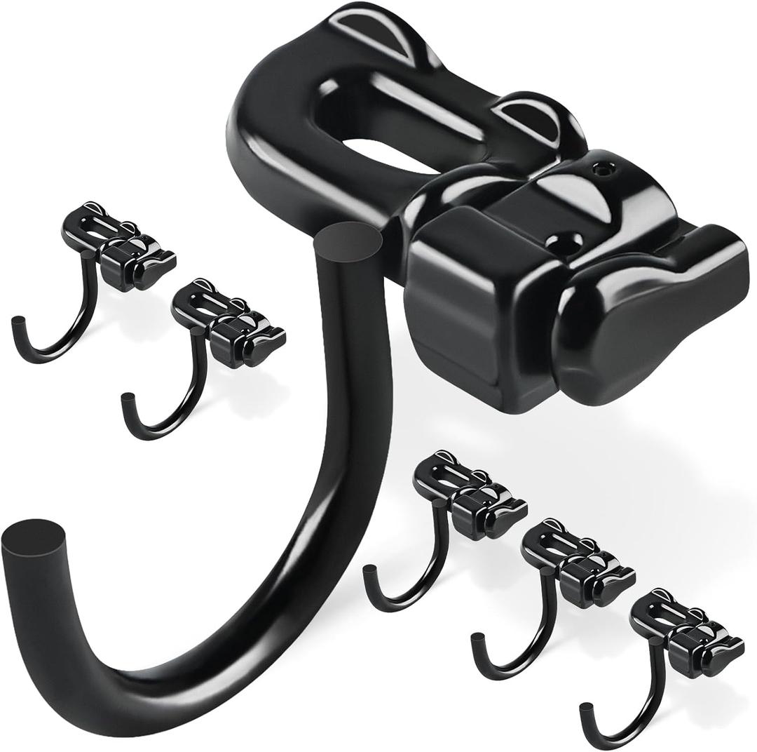 6-Pack L-Track J-Hook Tie Down Fitting (Working Load Limit of 1,631 Pounds), Heavy-Duty Bolt Down Anchor Points