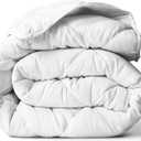 ViscoSoft Twin/Twin XL Microfiber All Seasons Down Alternative Quilted Comforter - Cooling Breathable Premium Soft Reversible Microfiber Duvet Blanket, White