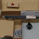 Black Curtain Rod 32 to 58 Inch (2.6-4.8 ft), USFOOK 7/8 Curtain Rods for Windows 20 to 54 Inch, Telescoping Splicing Drapery Rods with Twisted Cage Finials