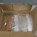 Transparent Acrylic Lights Christmas Stocking Holder for Mantle, Set of 4 Reindeer Snowflake Christmas Tree, and Santa Claus Acrylic Stocking Hanger for Fireplace Counter Window Decoration, Warm White