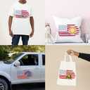 2 x 12 Pcs American Flag Stencils, We The People Flag Stencil Sunflower Eagle Mountain Bear Deer 1776 American Flag Templates for Painting on Wood Walls Fabric (Medium)