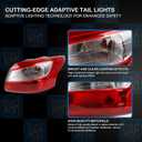 Passenger Right Side Tail Light Compatible With 2012-2014 Ford Focus Sedan FO2819151 Rear Out Brake Lamp P68077 FO2819151C DM5Z13404E FO2819151D FO2819151DSC