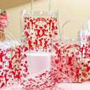 Sweetude 24 Pcs Cheer Clear Treat Bags with Handles for Cheer Team Cheerleader Gift Bag Bulk Cheerleader Party Supplies