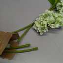 Pmyra 20" 4Pcs Faux Hydrangea Flowers Real Touch Fake Hydrangeas Bouquet Hydrangea Artificial Flowers with Leaves Stems for Centerpiece Arrangements Wedding Party Home Décor(Light Green & Dark Green)