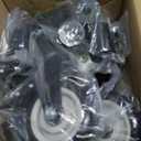 4-Inch Heavy-Duty Expanding Stem Casters with Brake - Prep Table Casters Set of 4, Fit 7/8" to 1-5/8" ID Tube Pipe Legs for Stainless Steel Table, Equipment Stand, Carts, Shelving Racks