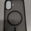 SUPFINE Magnetic for iPhone 16 Case (Compatible with MagSafe) (Military Grade Drop Protection) Translucent Matte Shockproof with Anti-Fingerprint Phone Cover,Black