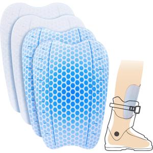 2Pcs/4Pcs Ski Guards Gel Pads, 6 x 4 Inch Snowboard Shin Pads, Reusable Ski Shin Protector Pad for Ski Boot Liner Reducing Pressure