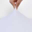 Outdoor Tablecloth White Small Square Elastic 38x38 Inch Stretch Card Table Cover with Spandex Fabric Wrinkle Free Fitted Table Cloth Non Slip Washable for Kitchen Dining Patio Party