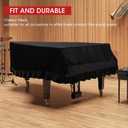Grand Piano Cover Dustproof Baby Grand Piano Protective Cover Washable with Velvet Full Triangle Piano Cover 62.9"x59"x19.6"