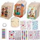 Wooden Picture Frames for 4 x 6 Photos, DIY Craft Projects, Painting, Birthday, Wedding,Unfinished Wood, Crafts Wood Decorate for Birthday Party Halloween Gifts,21 Pack