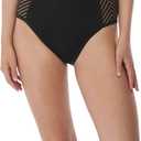 Freya Women's Standard Urban Waist High Leg Bikini Bottom (Small, Night)
