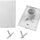 Central Vacuum Inlet Valve, for Nutone Central Vacuum System Installation Parts, White Full Door Inlet Valve Cover - 2 Pack