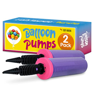 Balloon Pump Hand Held, Inflator Air Pump for Balloons - 2Way Dual Action, 2Pack: Friends can Help - Easy to Use, 100% Lifetime Satisfaction - Sturdy Ballon Inflator Pump, Set of 2 Packs
