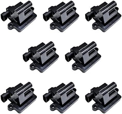 MAS Set of 8 Ignition Coils Pack Compatible with Cadillac Escalade Chevy Tahoe Silverado Avalanche Suburban GMC Savanna Sierra Yukon 5.3L 6.0L 4.8L Replacement for 5C1083 C1208 UF271 D581