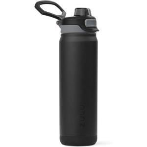 ZULU Powerfill Pro 24oz Stainless Steel Water Bottle with Quick Fill Lid, Triple Walled Vacuum Insulated Metal, Leak Proof Locking Lid, Sip and Chug, Reusable BPA Free, Black