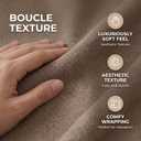 Kevin Textile Waterproof Decorative Pillow Covers Taupe 26x26 Inch Pack of 2 Soft Boucle Textured Euro Pillowcases Elegant Accent Pillows for Couch Sofa Chair Bed Home Decor Indoor Outdoor